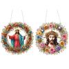 Acryl Spezialform Jesus Glaube Strass Diamant Kunst Anhänger Diamantmalerei Hängeanhänger für Garten Fenster Dekoration