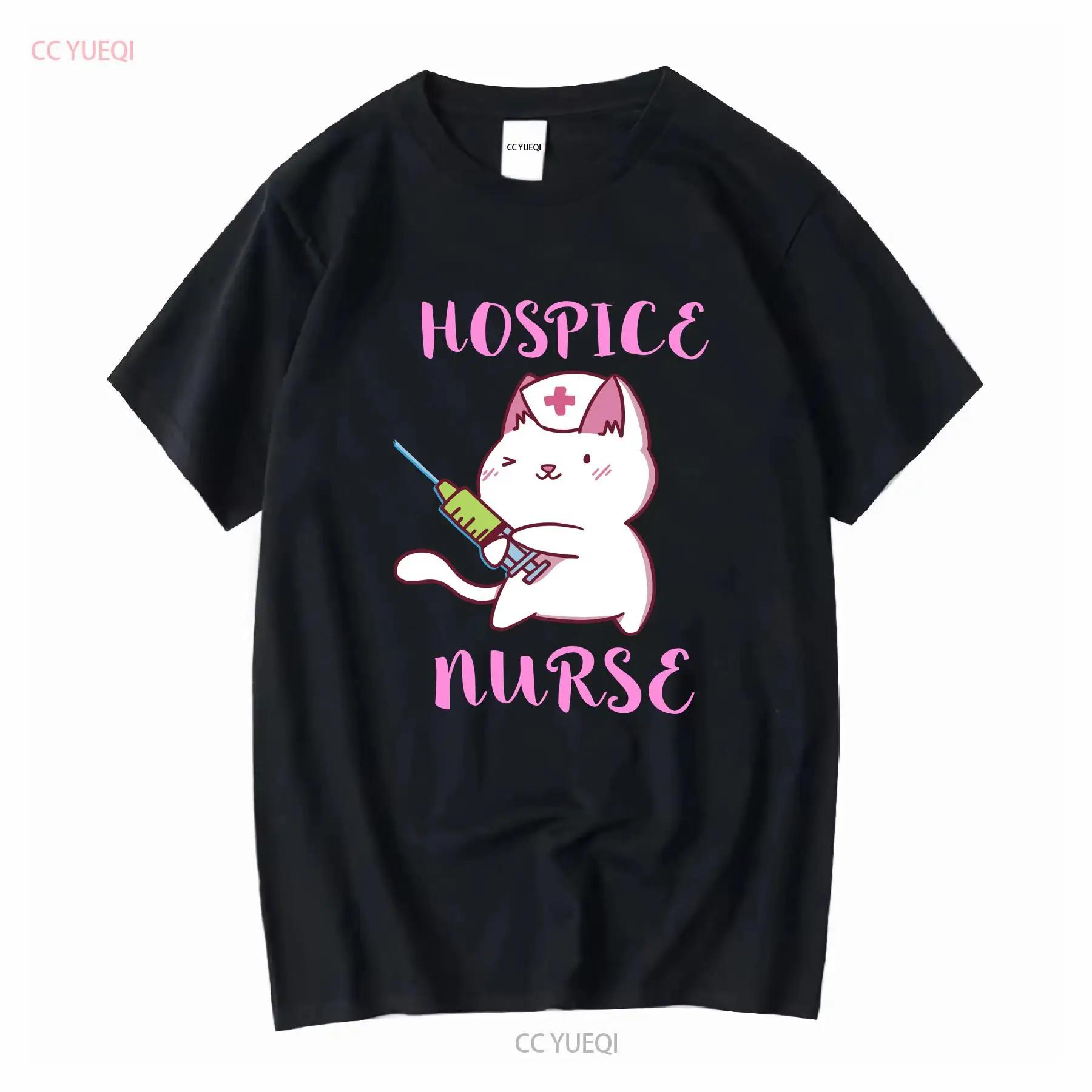Hospice Nurse T Shirt Life Cat Registered Ideas Nursing School Squad Long or Short Sleeves Vintage Washed Homme Versatile S разноцветный