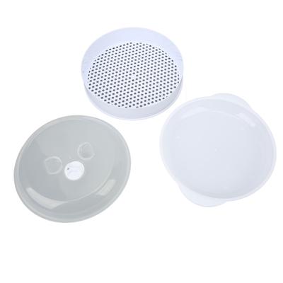 Microwave Steamers Transparent Cover Deformation Resistant Heated Steamer with Lid Handle for Home Kitchen