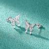 New Small Fresh Butterfly Earrings Full of Diamond Earrings Women's Simple, Small and Exquisite Sen Series Women's Earrings