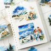 Pack d'autocollants pour animaux de compagnie Yi Niao: Série Prairie Infinie - 6 Styles & 15 Feuilles d'Autocollants de Paysage sur le Thème des Scènes Saisonnières