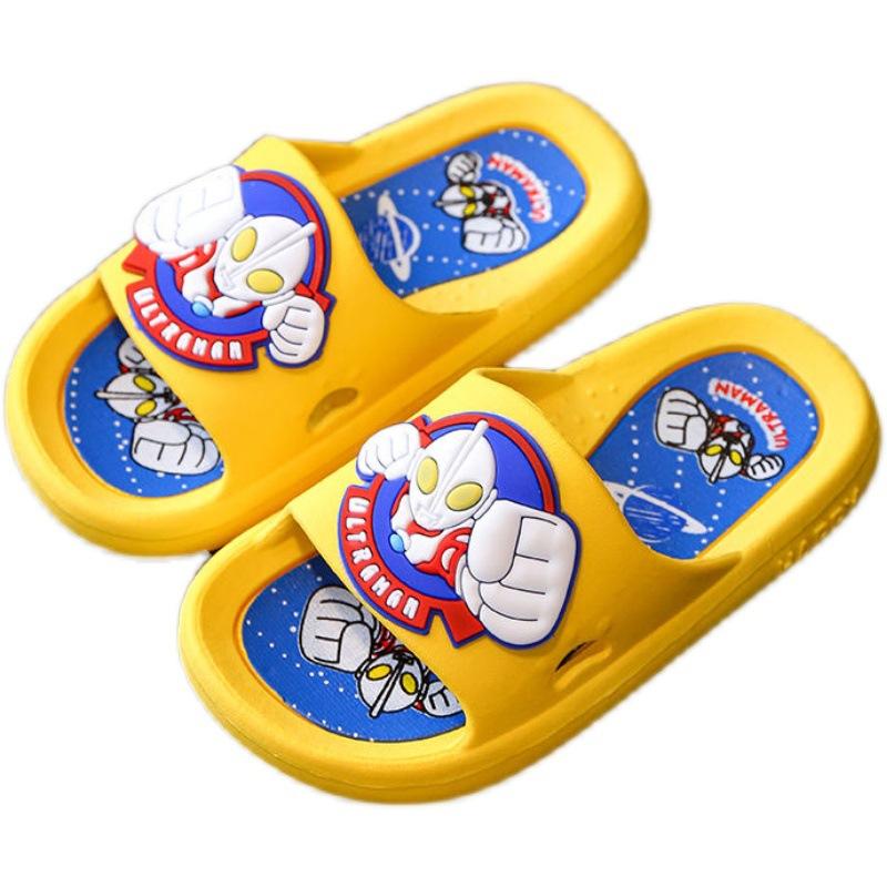 Ultraman Children's Slippers Summer Boys Kids Non-Slip Bathroom Indoor Home Use Baby Superman Sandals