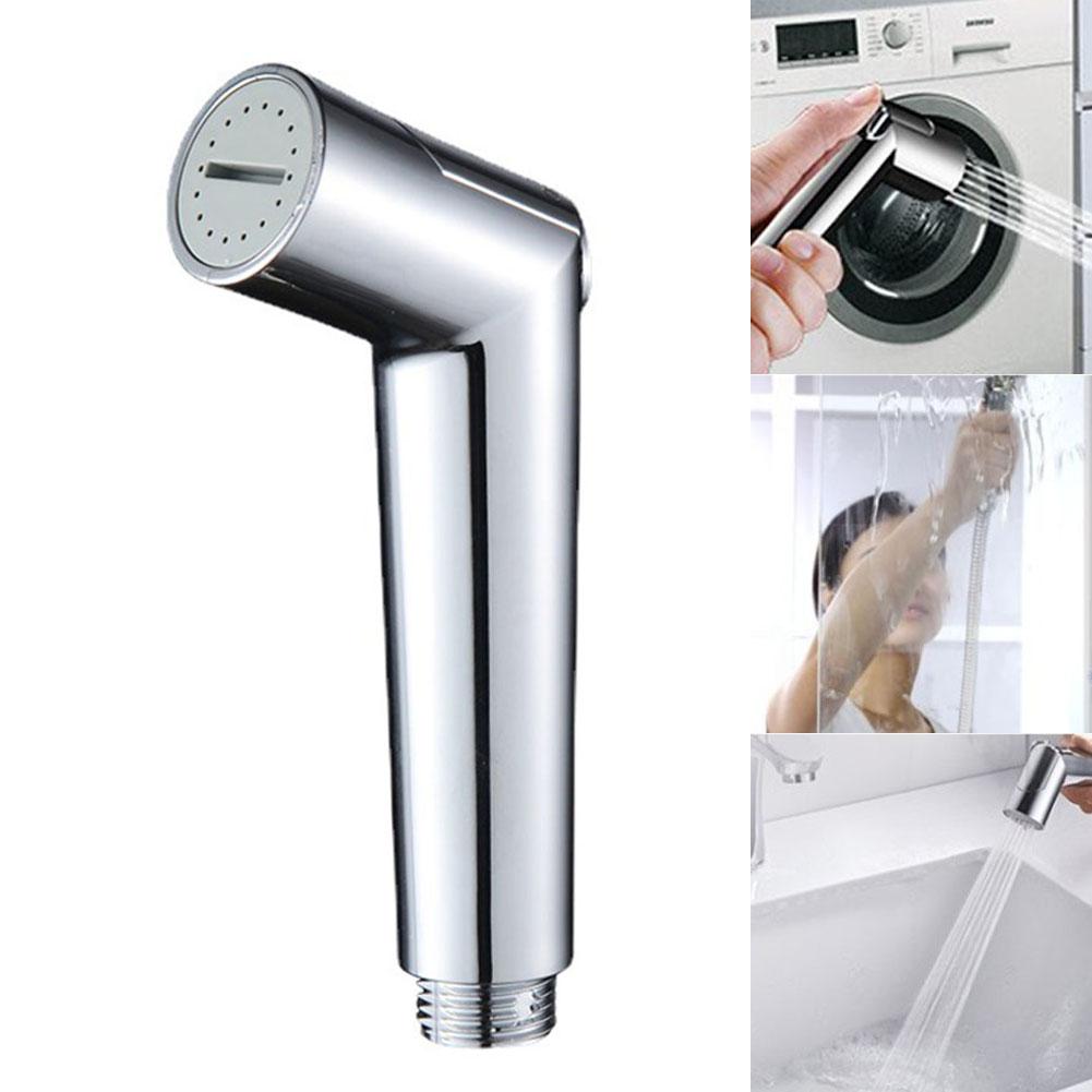 Silver ABS Bidet Spray Head for Floor Cleaning Pet Shower and More