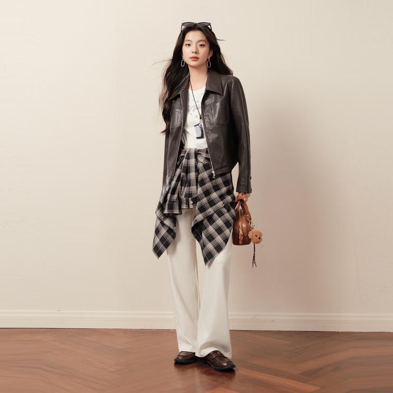 SEIFINI Women's Sweet-Cool Faux Leather Jacket