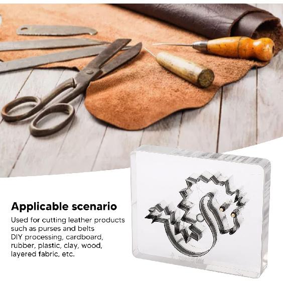 DIY Leather Cutting , Dragon Shape Leather Cutting Tool Steel Rule Leather Die Cut Punch Tool Cutting Die for DIY Leather Craft Strap Fabric