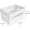 Creative Deco Lot De 3 Caisse En Bois Blanc | 30 X 20 X 15 Cm | Caisse Rangement Bois | Caisse En Bois Vintage | Cagette En Bois