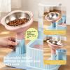 2-in-1 Pet Bowl Adjustable Height Automatic Water Dispenser Cat Water Food Bowl  Cat Feeding