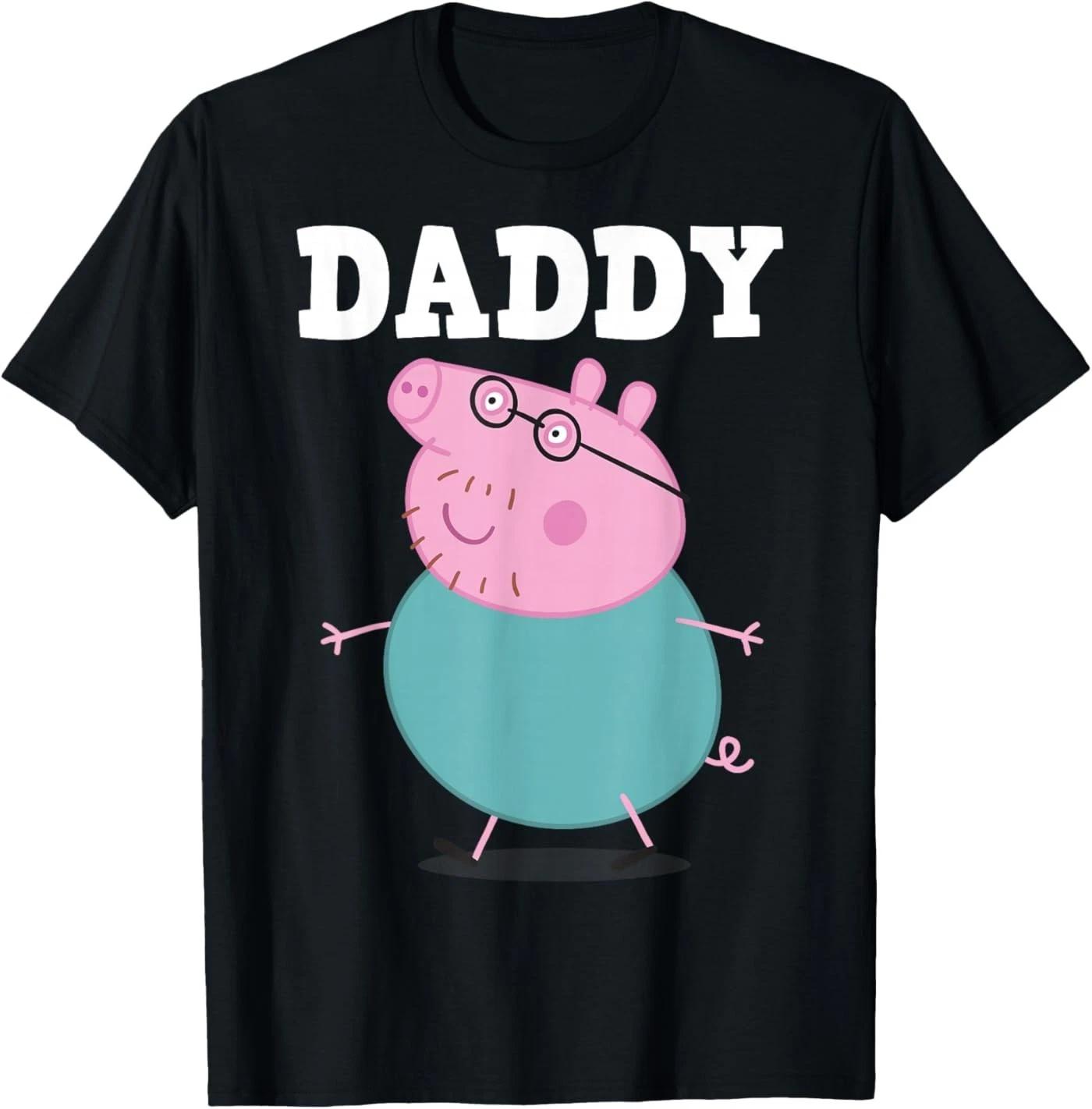 Peppa Pig Father s Day Daddy Bold Text Portrait of Daddy Big T-Shirt S