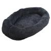 Łóżko dla psa w kształcie okrągłym, miękkie, przytulne, antypoślizgowe, duże legowisko dla dorosłych psów, do spania zimą, ciemnoszare
