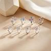 S925 Sterling Silver Floral Branch Zircon Ring - Fashionable, Sweet, Adjustable Open Design
