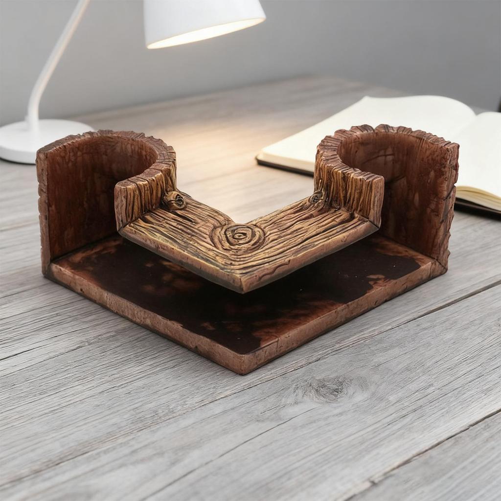 Fish Tank Tunnel Wood Grain Fish Tank Corner Tunnel Two Hole Aquarium Underground Tunnel Cave Fish And Shrimp Shelte Decoration