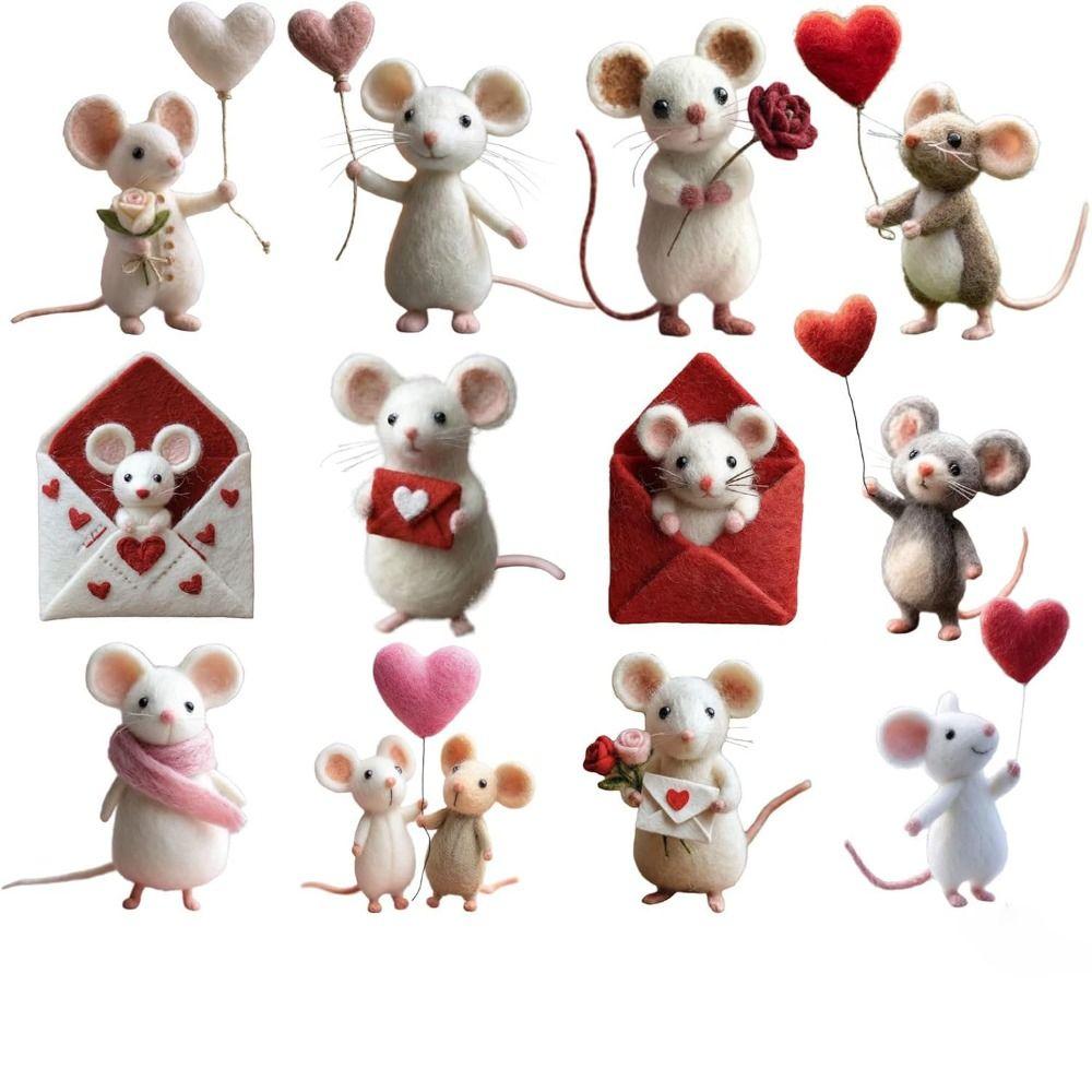 Craft Needle Felting Supply Needle Felted Mouse Handmade Mouse Animal Figurine  Home Decor