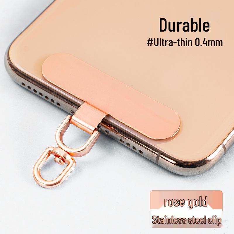 High-End Ultra-Thin Stainless Steel Phone Case Connector and Lanyard Clip