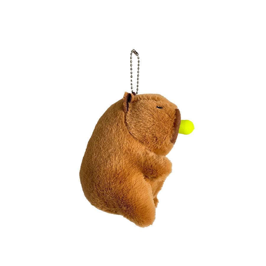 Adorable Soft Capybara Plush Keychain Cute Stress Relief Toy For Kids In Yellow Orange Green Purple