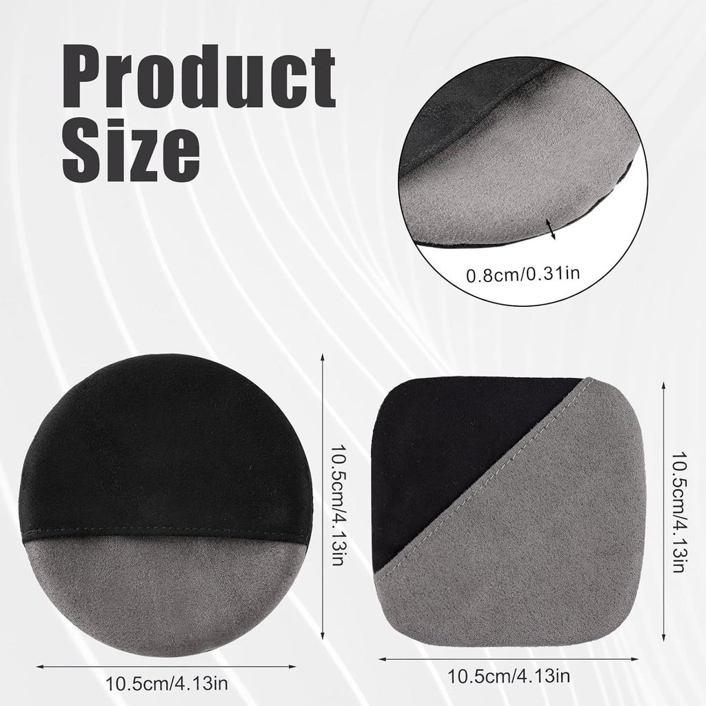 2pcs Car Screen Cleaner Cloth, Microfiber Car Accessories Cleaning Pads, Round & Square, Glasses Lens Display Wipes, Car Interior Cleaning Palm Tool