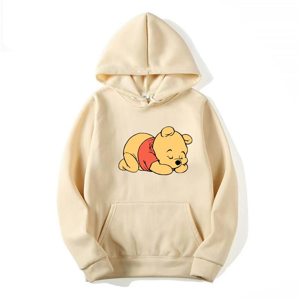 

2024 New Disney Pooh Bear Women Spring and Autumn Sweatshirt Hooded Kawaii Cartoon Long Sleeve Sweatshirt Pooh Bear Hoodies XL