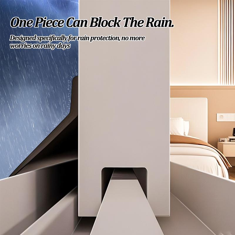 2m TPE Window Water Blocking Bar BalconySelf Adhesive Waterproof Sealing Strip Home Window Edge Water Deflector Flashing Board