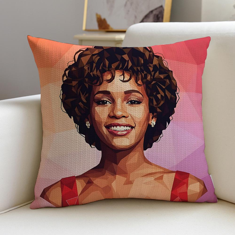 Powerful WWhitney HoustonS Cushion Cover Pcs Linen Throw Pillow Covers X X Modern Home Decor