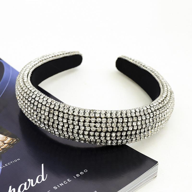 Baroque Rhinestone Ethnic Headband: European & American Style, Handmade Full Diamond Chain
