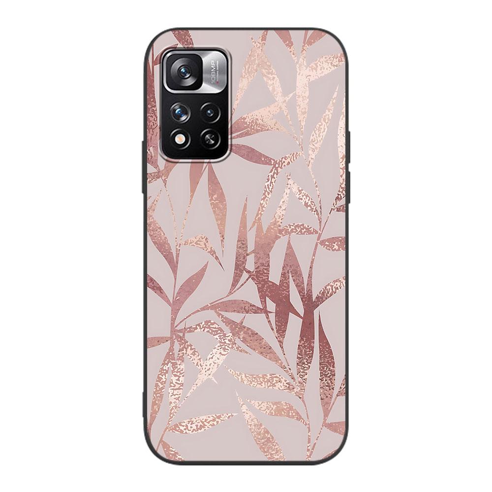 Rose Love Heart Gold Case for Xiaomi Redmi 10A 10C 9C 12C 9A 9i 10 12 9 Prime 9T K40 Pro Soft TPU Mobile Phone Bag Cover