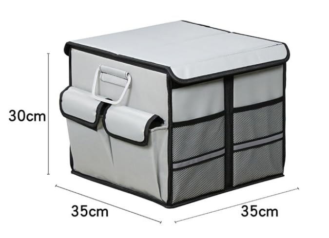 UTO14 Car Storage Large Car Trunk 36L Box, Trunk, Capacity, Waterproof, Bag, Box, (Gray)