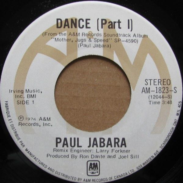 

7inch Record PAUL JABARA - Dance AM1823S A&M Records 1976 Canada Soul/Funk Used