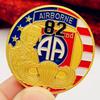 Морская пехота США 82-я воздушно-десантная 32-мм позолоченная памятная монета Подарок