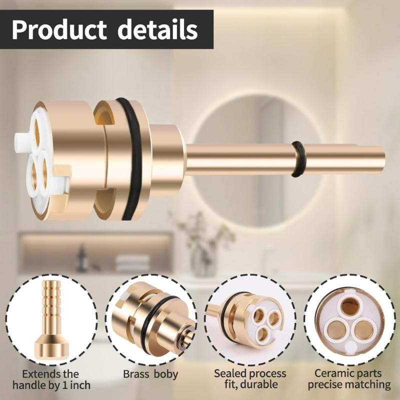 6 Setting Diverter Cartridge Replacement Faucet Diverter Cartridge RP51919 Steering Valves Replacement Parts Enduring