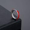 Hot Sell Enamel Round Stainless Steel Earrings Fashion Punk Circle Stud Ear Jewelry Party Gifts For Women Men