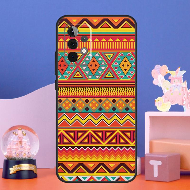Tribal Aztec Geometric Colour Case For Samsung Galaxy A16 A26 A36 A56 A15 A35 A55 A34 A54 A52 A12 A32 A13 A33 A53 A17 A06