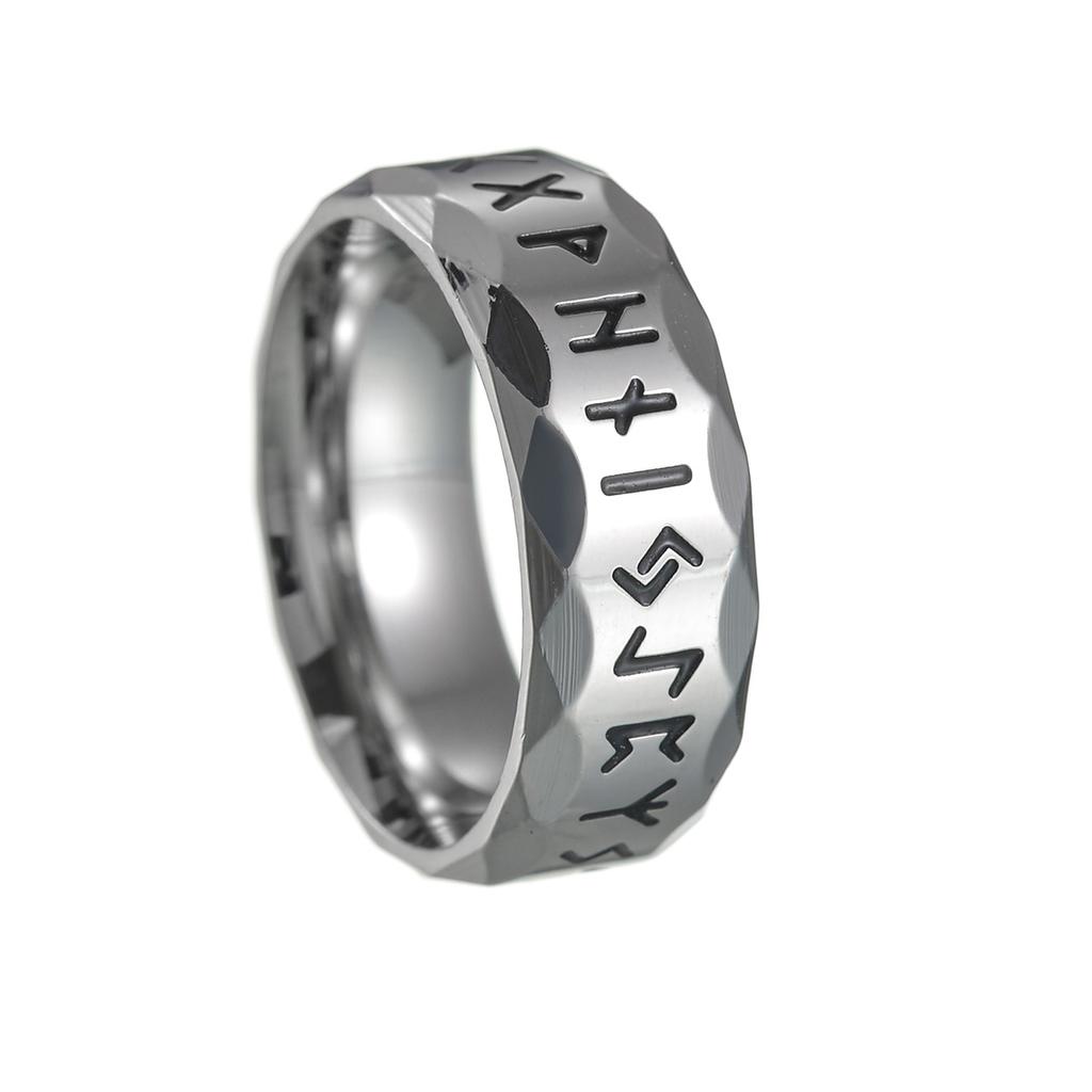 NEW Men's 316L stainless-steel rings retro Odin Viking rune for teen RING Amulet  Jewelry Gift