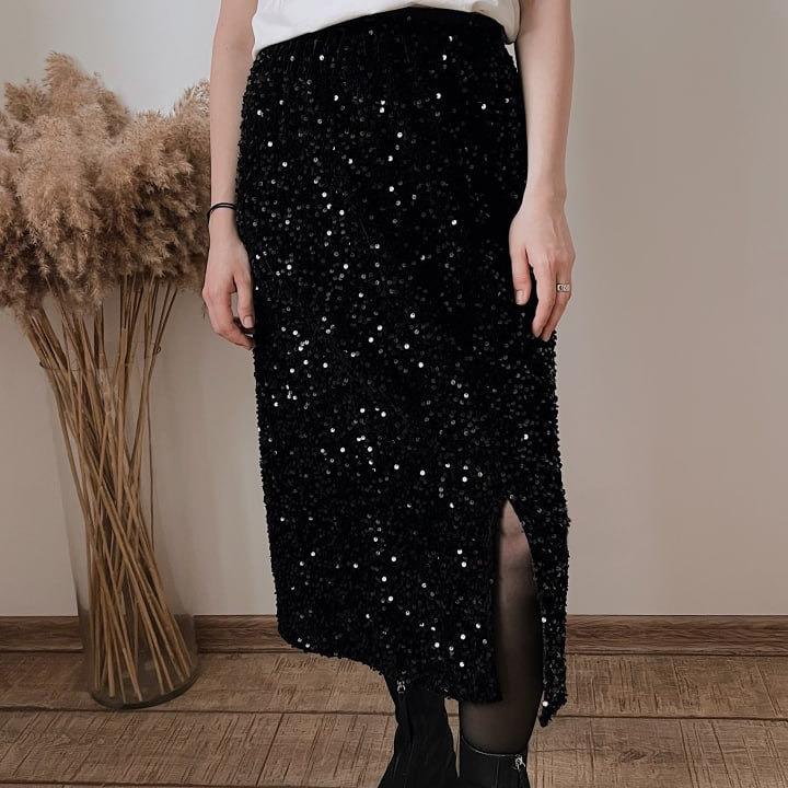 Outono e inverno cor sólida veludo lantejoulas midi vestido all-match elegante sexy saia feminina