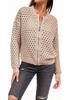 Women's Summer Zipper Sweater: Slimming Mesh Fashion Jacket