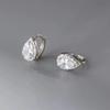 Sparkling Teardrop Stud Earrings Mini Ear Buckle New Water Drop Zircon Hoop Earrings  Accessories