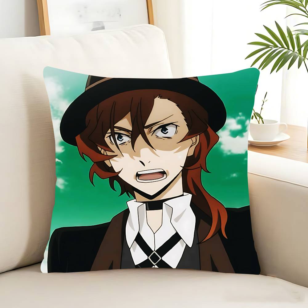Bungo Stray Dogs Dazai Chuuya Anime Pillow Case Removable Washable Cushion Cover – All-Season Soft Linen