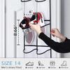 12 Pockets Over the Door Shoe Organizer Large Mesh Pockets With 2 Hooks Transparent Fabric Shoe Rack Storage Bag For Bedroom