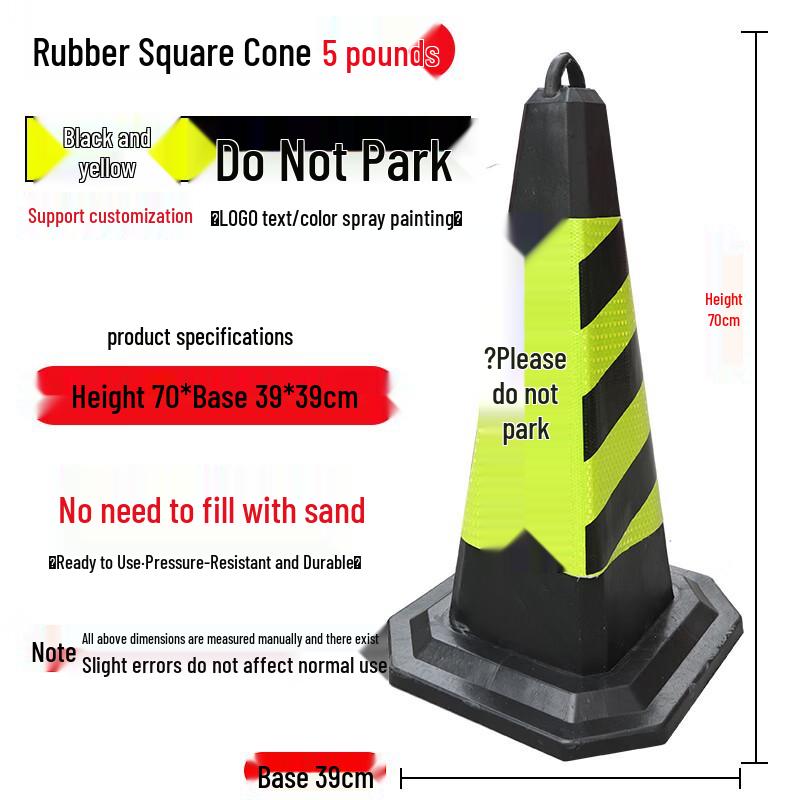 Rubber Traffic Cone Parking Post