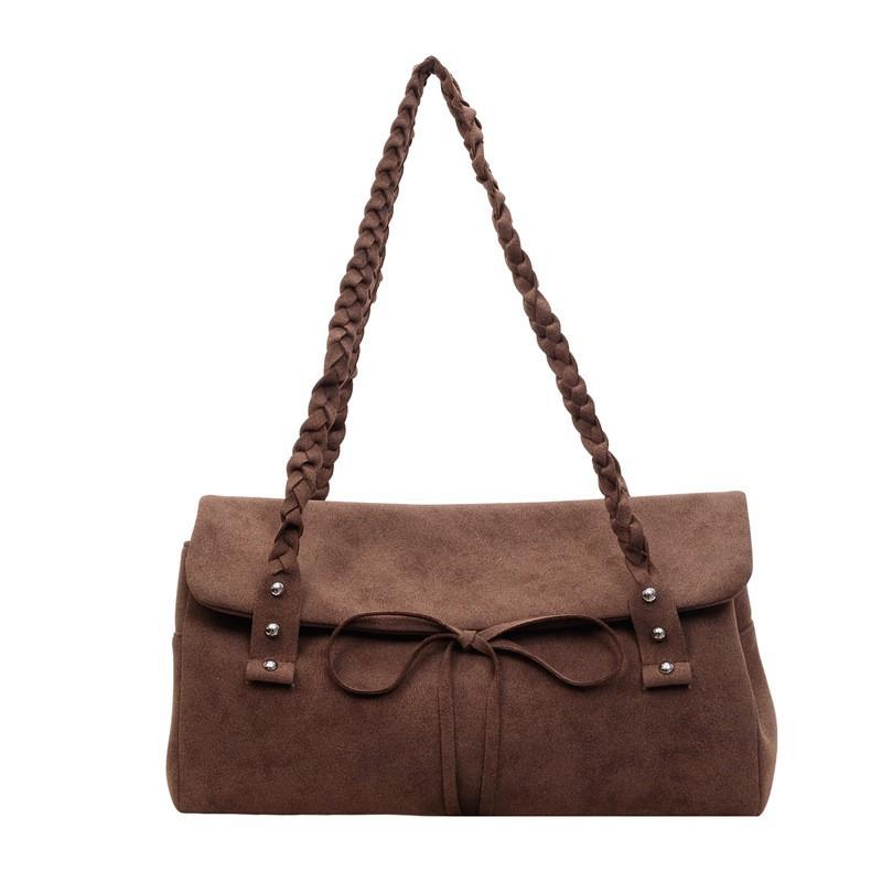 

Simple High-end Commuting Tote Bag Female Niche Temperament Knitted Handbag Large Capacity Underarm Shoulder 38x10x20