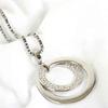Women Ladies Fashion Crystal Rhinestone Silver Plated Long Chain Pendant Necklace