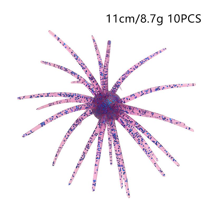 10 Pezzi 2,8g 8,7g Esca Morbida Riccio di Mare TPE Silicone Lure da Pesca Attrezzatura Portatile per Pescatori Principianti