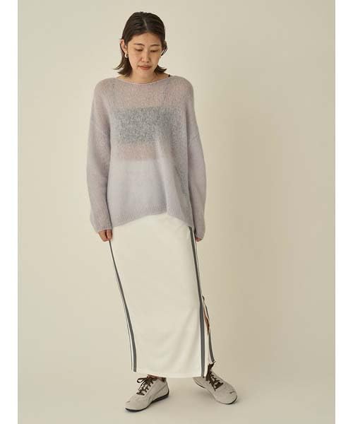 Emi Mohair Loose Knit 13WNT251050 LBLU Women's