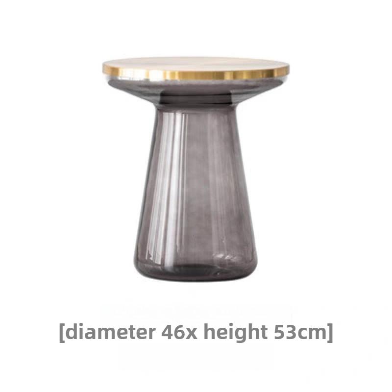 Luxury Glass Coffee Tables Living Room Simple Modern Side Table Nordic Bedroom Round Bedside Table Home Decoration Furniture