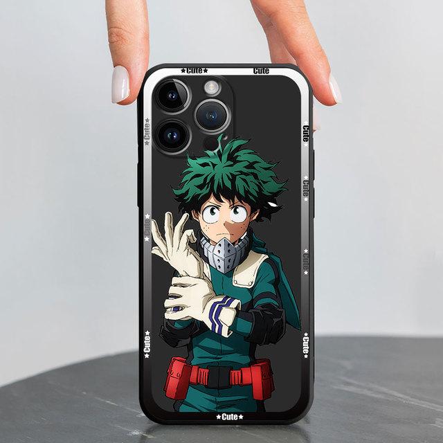 

Роскошный чехол для Iphone 13 Pro 11 8 Plus 7 6s Se Xs X 12 Mini Xr 14 Pro Max 13pro 14, черный мягкий чехол, чехлы My Hero Academy iPhone 11 Pro Max