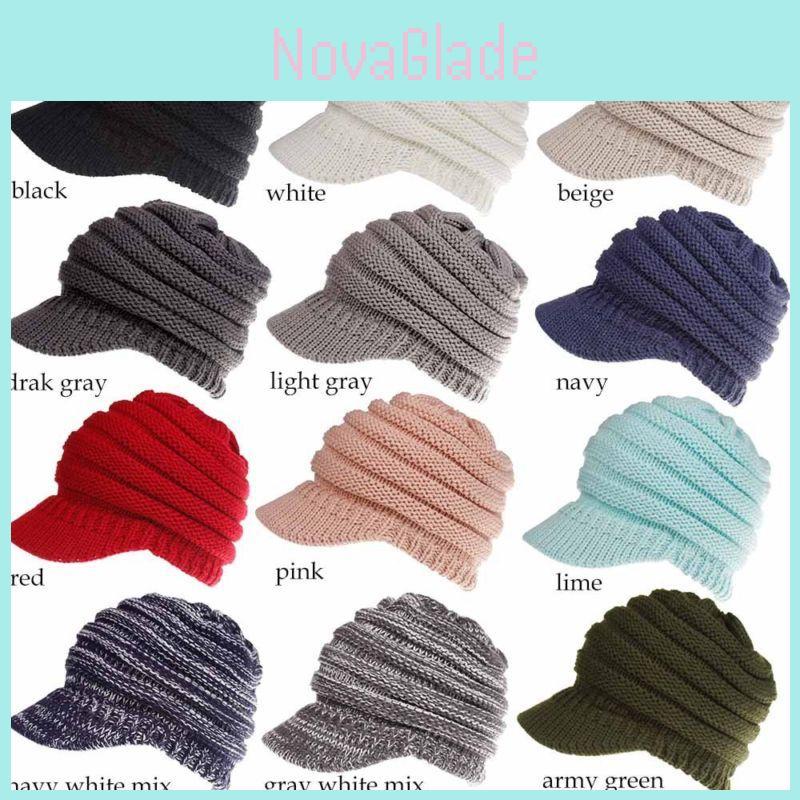 Cozy Women's Stretch Knit Hat Ponytail Beanie For Winter Warmth And Style