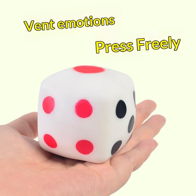 Dice Kawaii Soft Slow Rising Large 6-Sided Dice With Dots Stress Relief Kids Toys Collection Decorative Props