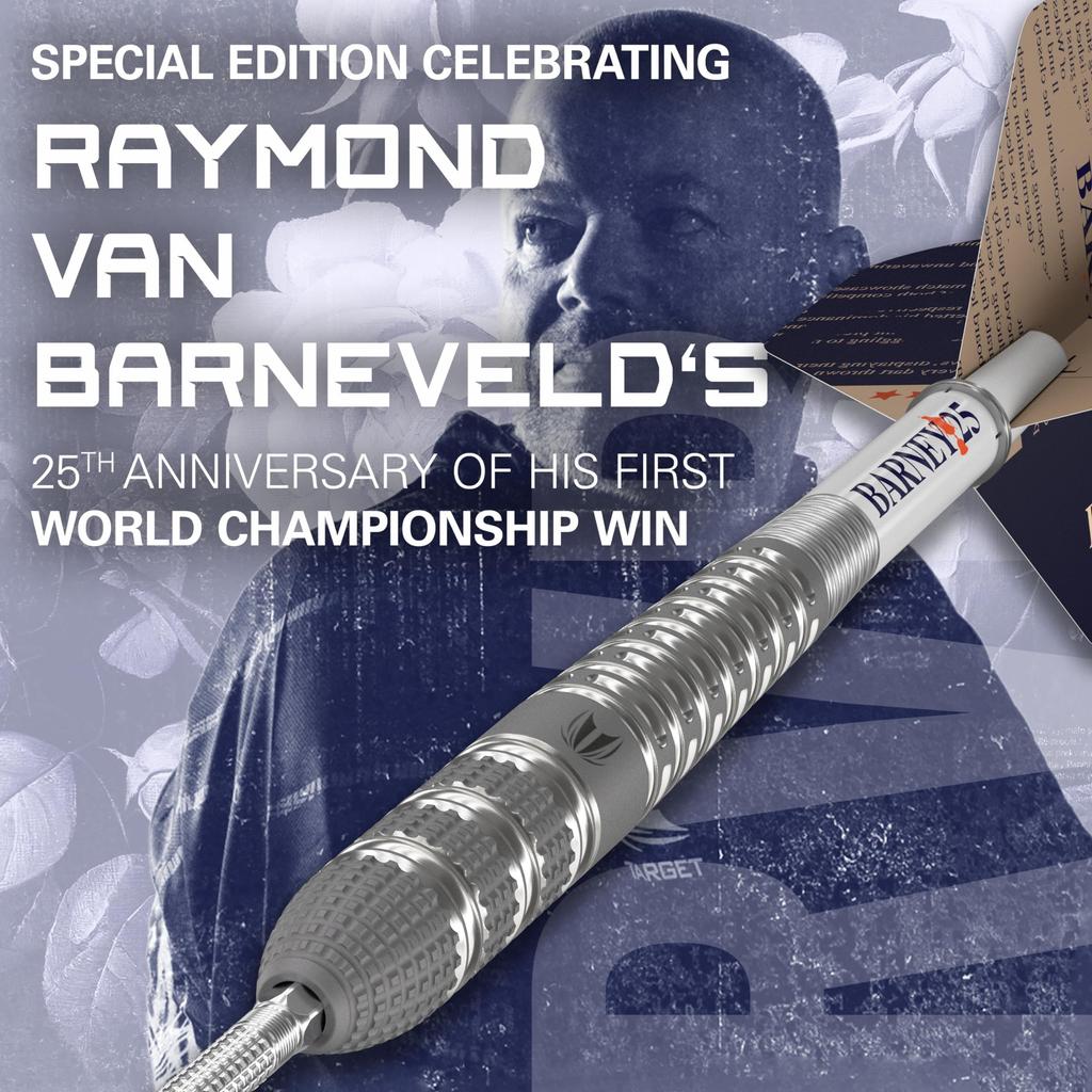 Target Darts Raymond Van Barneveld RVB 25 Year Edition 25G Tungsten Swiss Point Steel Tip Dart Set 95%