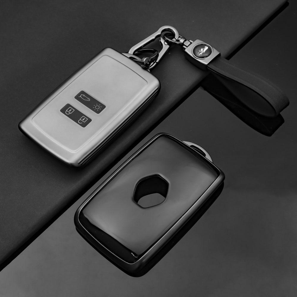 TPU Autoschlüsselhülle Abdeckung Schale Für Renault Koleos Kadjar Megane Clio Captur Talisman Espace Kangoo Sandero Schlüsselanhänger Zubehör gray