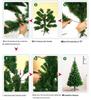 Golden Christmas Tree Set with Ornaments: 1.5m, 1.8m, 2.1m Flocked Pine with White Snow