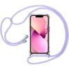 Case with Lanyard - E.F.CONNECTION - for iPhone 13 Mini - TPU - Shockproof Protection - Purple