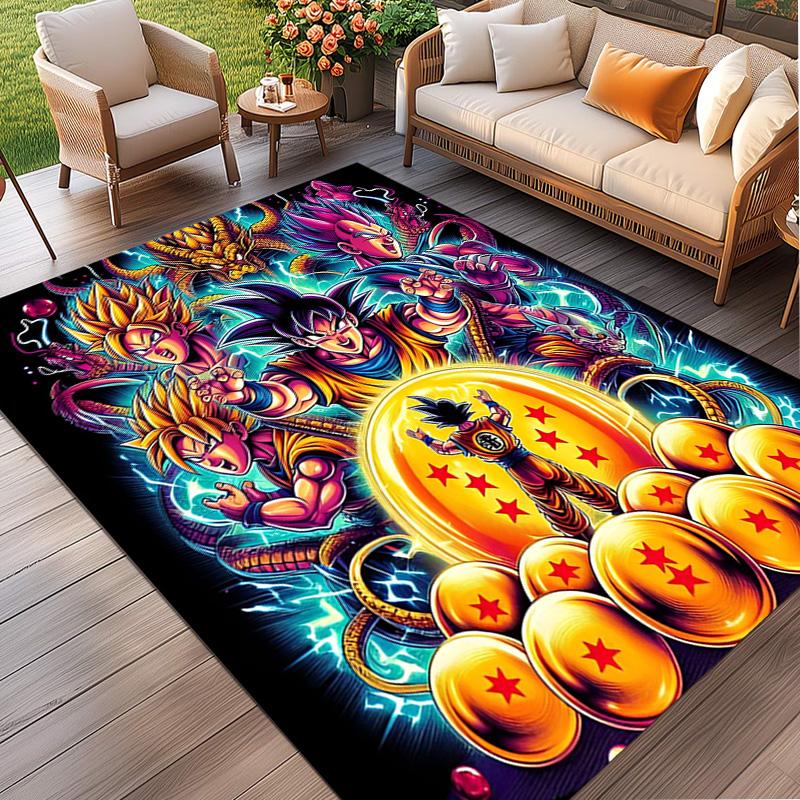 Dragon Ball Print Rug, Washable Floor Carpet, For Entryway Dorm Laundry Room Office Study, Home Decor Birthday Christmas Gift
